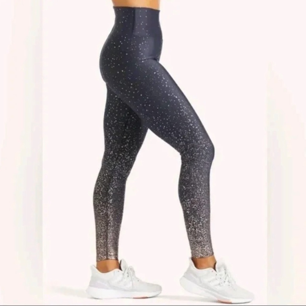 Peloton Grey Foil Speckled Leggings